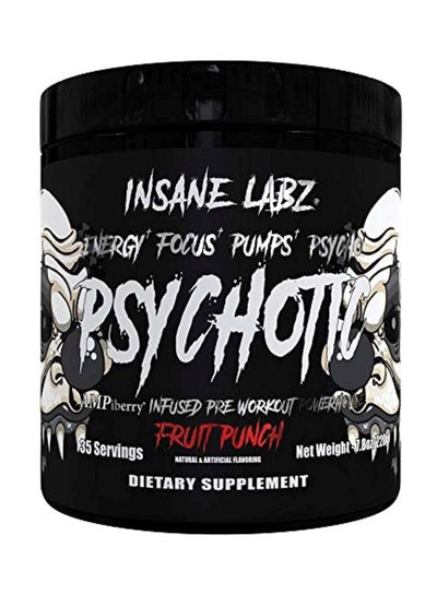 اشتري Psychotic Mid Stimulant Black Edition Pre Workout Powder Fruit Punch 220g في الامارات