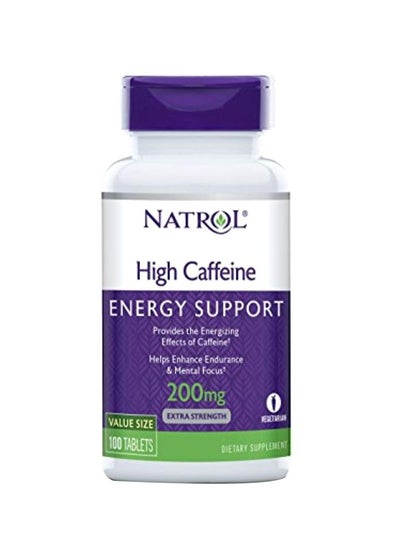 Buy High Caffeine Energy Support Dietary Supplement 100 Tablets in UAE