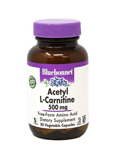 اشتري Acetyl L-Carnitine 500mg Dietary Supplement - 30 Capsules في السعودية