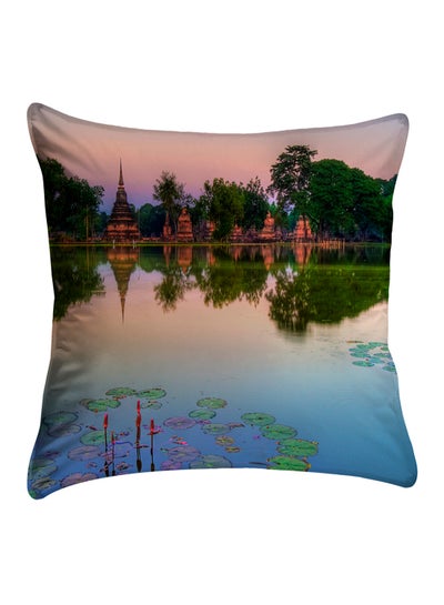 Buy Printed Pillow Cover Polyester Multicolour 40x40cm in Egypt