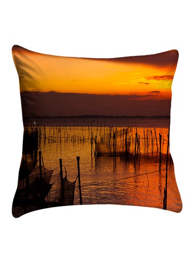 Buy Printed Pillow Cover Polyester Multicolour 40x40cm in Egypt