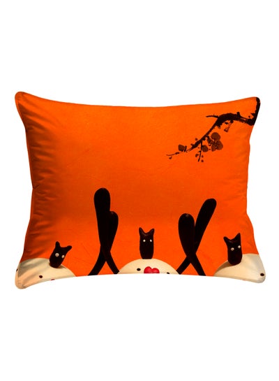 Buy Printed Pillow Cover Polyester Multicolour 40x60cm in Egypt