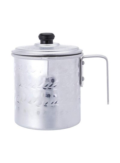 Buy Arabic Coffee Fountain Gas Top Camping Kettle Silver/Black 2Liters in UAE