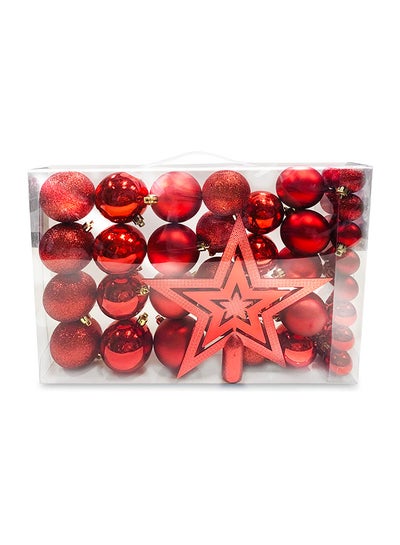 Buy 41-Piece Christmas Baubles Gift Set Red 51centimeter in UAE