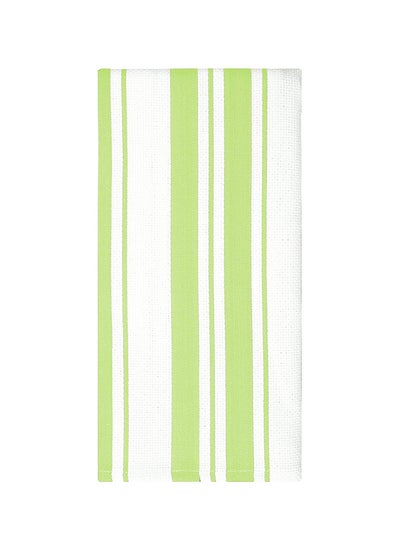 Buy Cotton Stripe Dish Towel White/Green 20 x 30inch in Saudi Arabia