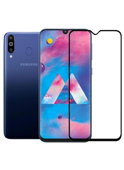 Buy Pack Of 3 Scratch-Proof Tempered Glass Screen Protector For Samsung Galaxy A10 Black/Clear in UAE