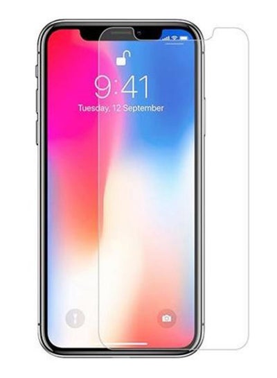 Buy Tempered Glass Screen Protector For Apple iPhone X Clear in UAE