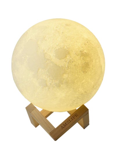 Buy Rechargeable Moon Lamp With Multi-Color LED Beige in UAE
