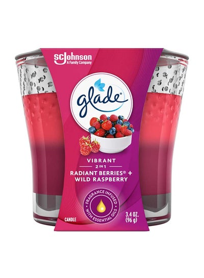 Buy 2-In-1 Radiant Berries And Wild Raspberry Jar Candle Air Freshener Multicolour in UAE