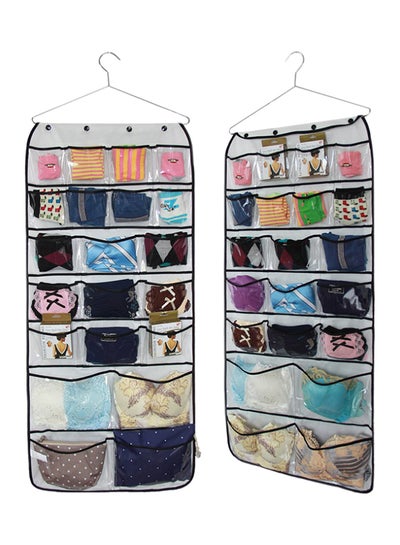 اشتري 42-Pockets Hanging Closet Dual-Sided Organizer White في السعودية