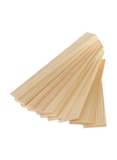 Buy 10-Pieces Natural Pine Wood Rectangle Board Panel 20cm in Saudi Arabia