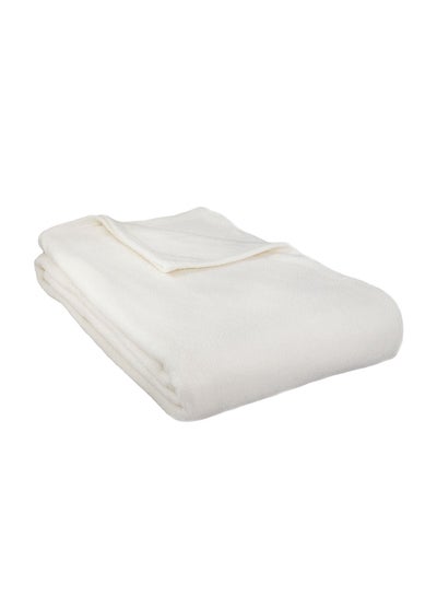 اشتري Alta Anti-Pill Washable Luxury Blanket Polyester White في الامارات