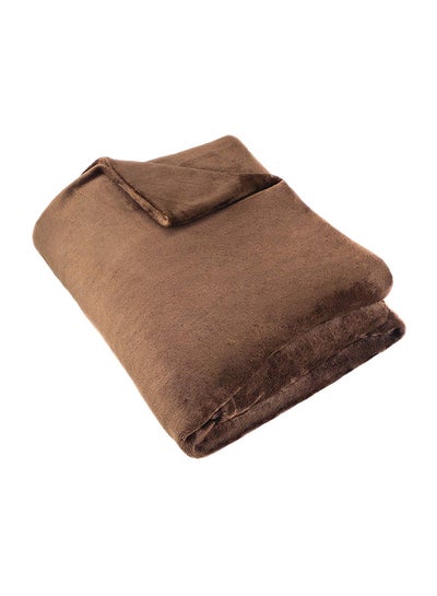 Buy Polyester Luxury Blanket polyester Brown in UAE