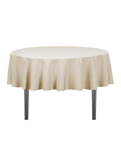 Buy Solid Pattern Table Cloth Beige 70inch in Saudi Arabia