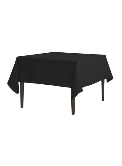 Buy Solid Pattern Table Cloth Black 70inch in UAE