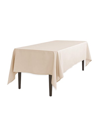 Buy Solid Pattern Table Cloth Beige 60inch in Saudi Arabia