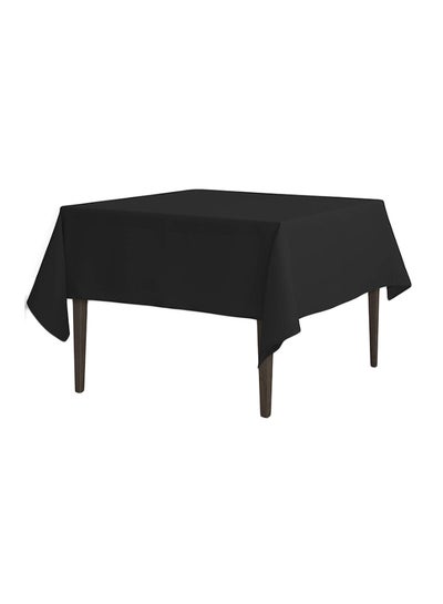 Buy Solid Pattern Table Cloth Black 85inch in Saudi Arabia