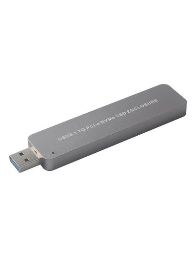 Buy USB 3.1 To PCI-e NVMe SSD Enclosure Adapter Grey in Saudi Arabia