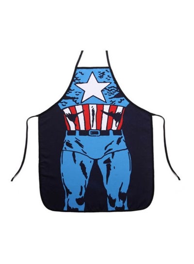 Buy Captain America Themed Apron Blue/Black/Red 55x37cm in Egypt