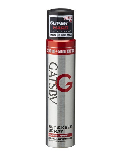 Buy Set And Keep Super Hard Hair Spray 250ml in UAE