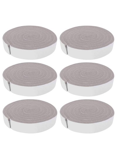 Buy 6-Piece Window Door Seal Strip Roll Grey/White in UAE