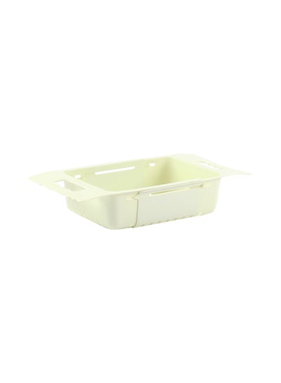 Buy Stretchable Drain Vegetable Fruit Washing Basket Green 37x19x8centimeter in Saudi Arabia