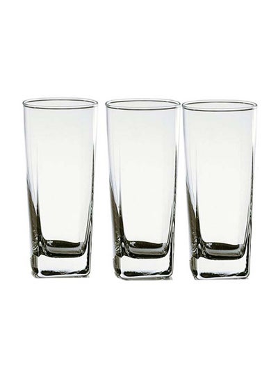 Buy 3-Piece Plaza Glass Set Clear 320ml in UAE