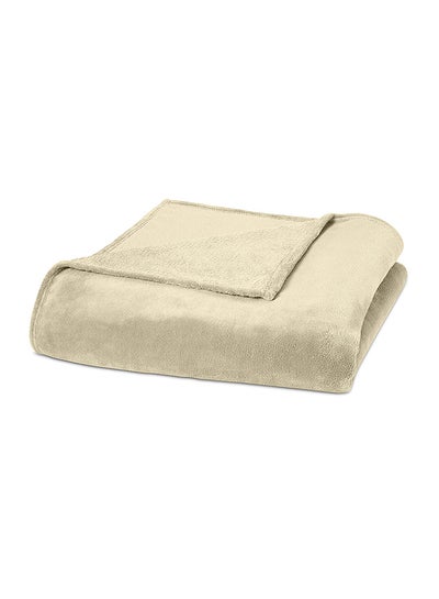 Buy Micro Polar-Fleece Blanket Cream in UAE