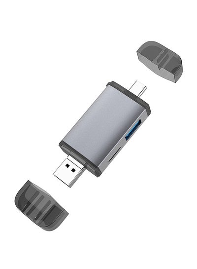 Buy 6-In-1 Type-C  Card Reader Grey in UAE