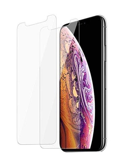 Buy 2-Piece Tempered Glass Screen Protector For iPhone 11 Pro Max Clear in UAE