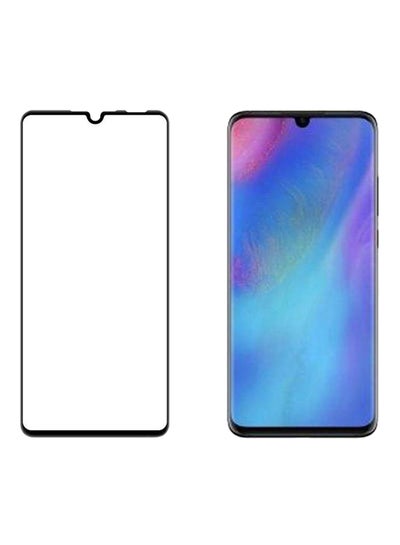 Buy Tempered Glass Screen Protector For Huawei P30 Clear/Black in UAE