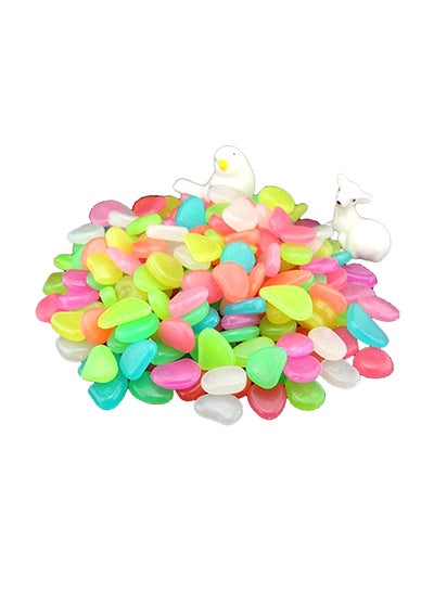 Buy 50-Piece Glow In The Dark Luminous Garden Pebbles Multicolour 11.50x2.00x11.00centimeter in UAE