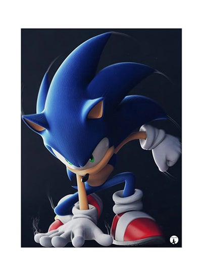 Buy Video Game Sonic Metal Plate Poster Multicolour 15 x 20cm in Saudi Arabia