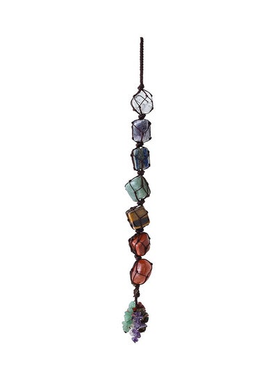 Buy 7 Chakra Hanging Feng Shui Ornament Natural Stones Car Home Decoration Multicolour in UAE