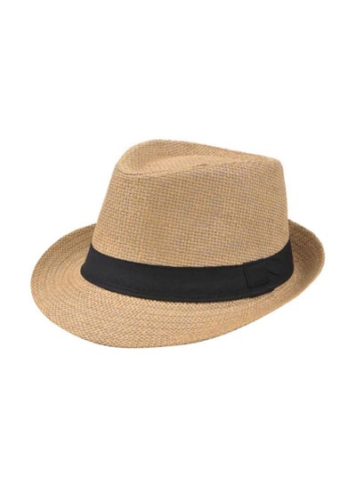 Buy Straw Casual Sun Hat Brown/Black in Saudi Arabia