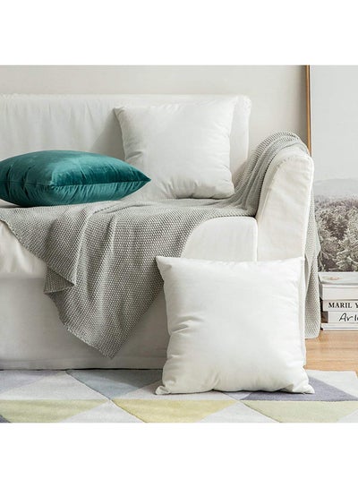 اشتري 6-Piece  Decorative Solid Filled Cushion Pure White 40x40centimeter في السعودية