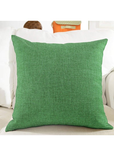 Buy 2-Piece Decorative Solid Filled Cushion Green 65x65cm in Saudi Arabia