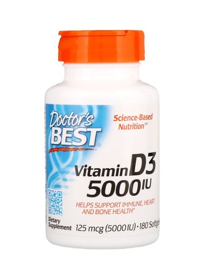 Buy Vitamin D3, 5000 IU-180 Softgels in Saudi Arabia