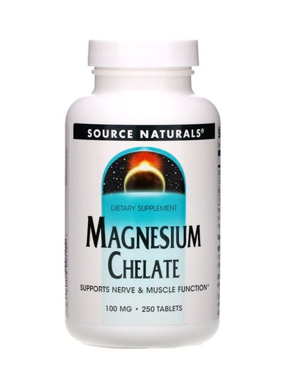 Buy Magnesium Chelate Dietary Supplement 100 mg - 250 Tablets in UAE