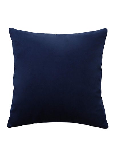 Buy 4-Piece Solid Pattern Decorative Pillow velvet Dark Blue 65 x 65cm in Saudi Arabia