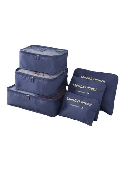 اشتري 6-Piece Travel Organizer Set Navy Blue في السعودية