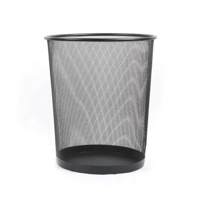 Buy Metal Mesh Waste Bin Black 7.5x9x10.6inch in Saudi Arabia