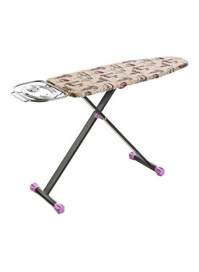 Buy Cotton Covered Portable Ironing Board Silver/Beige/Black in Saudi Arabia