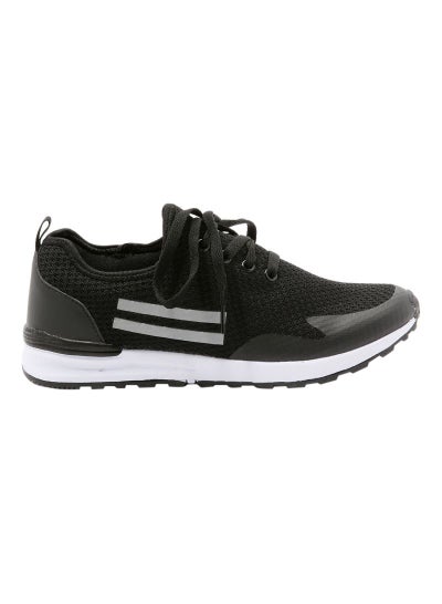 Buy Reflective Side Striped Trainers Black in UAE