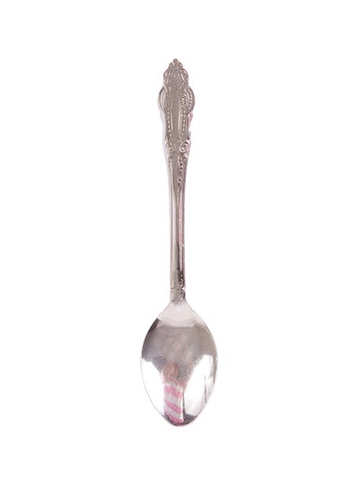 Buy 12-Piece Steel Dessert Spoon Set Silver 18centimeter in UAE