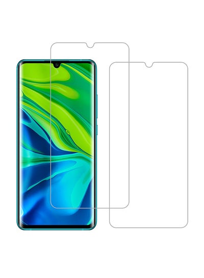 Buy Pack Of 2 Tempered Glass Screen Protector For Xiaomi Mi Note 10 Clear in UAE