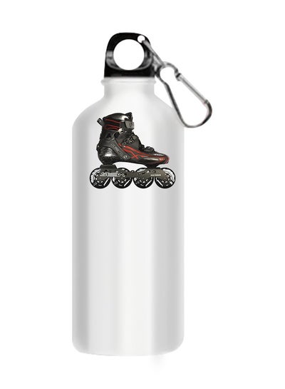 Buy Skating Shoe Printed Water Bottle White 510ml in Egypt