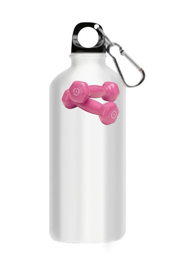 اشتري Dumbbell Printed Water Bottle White 510ml في مصر