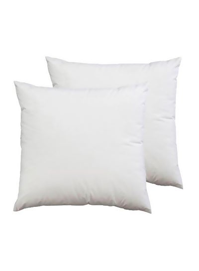 Buy Soft 2Pcs Plain Hotel Cushion White 45x45cm in UAE