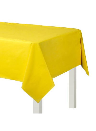 اشتري غطاء للطاولة من البلاستيك أصفر 54 x 108بوصة في الامارات